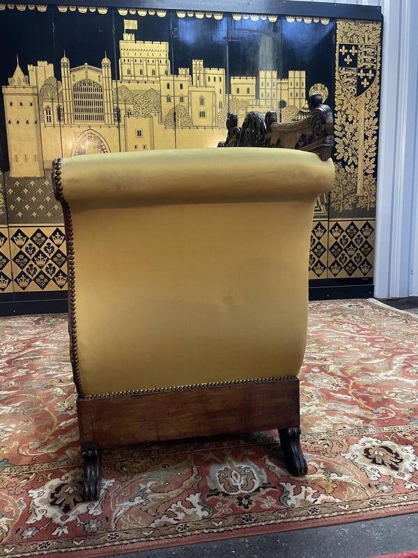 Sofa - Restoration period bench in mahogany