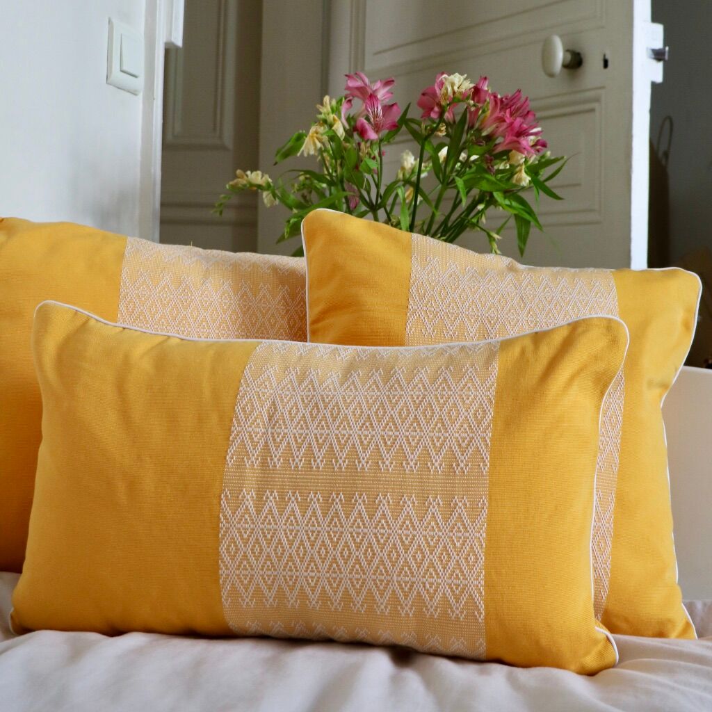 Yellow seomi cushion