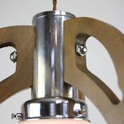 Mid-Century Scandinavian Chrome & Opaline Pendant Lamp, 1960s