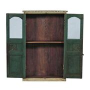 Vitrine armoire buffet vitre bois vieux teck patine d'origine