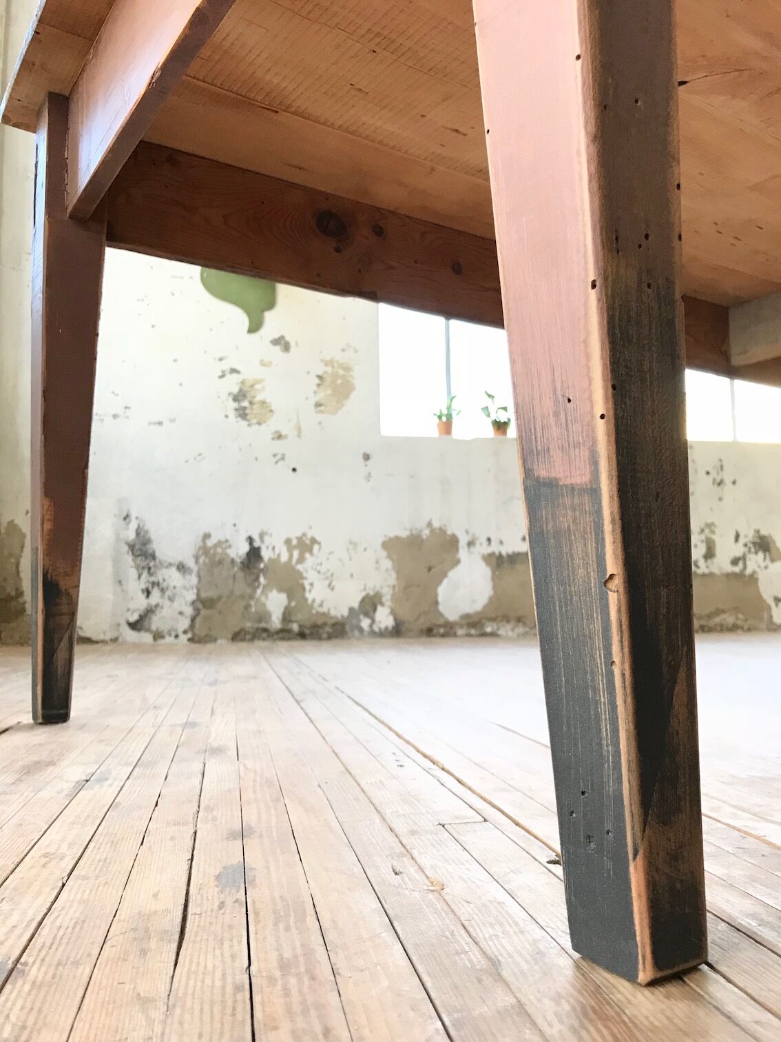 Vintage pine farm table