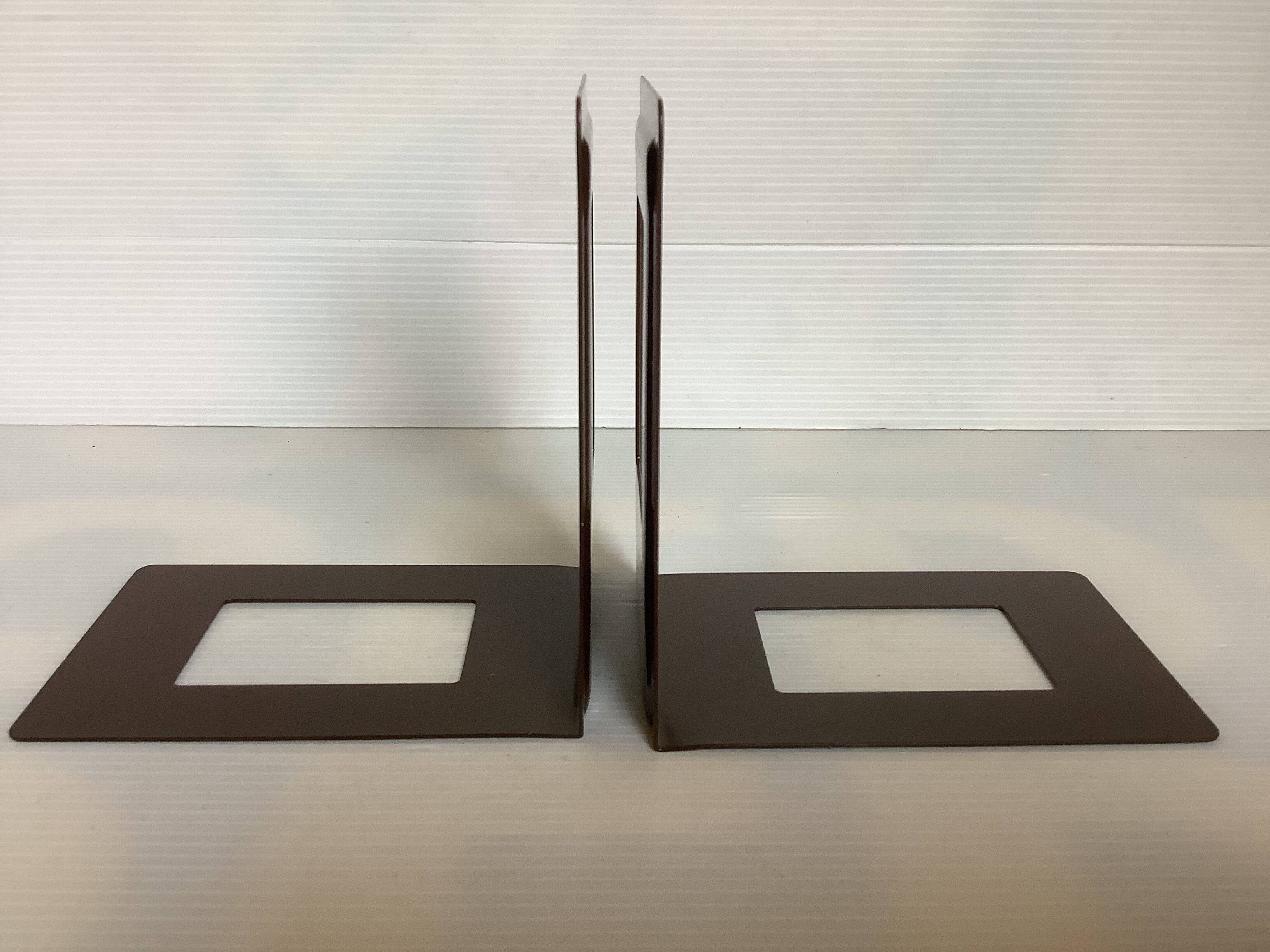 Pair of brown metal bookends Germany
