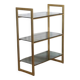 Italian glass and gold metal shelf from Artelano 1970
