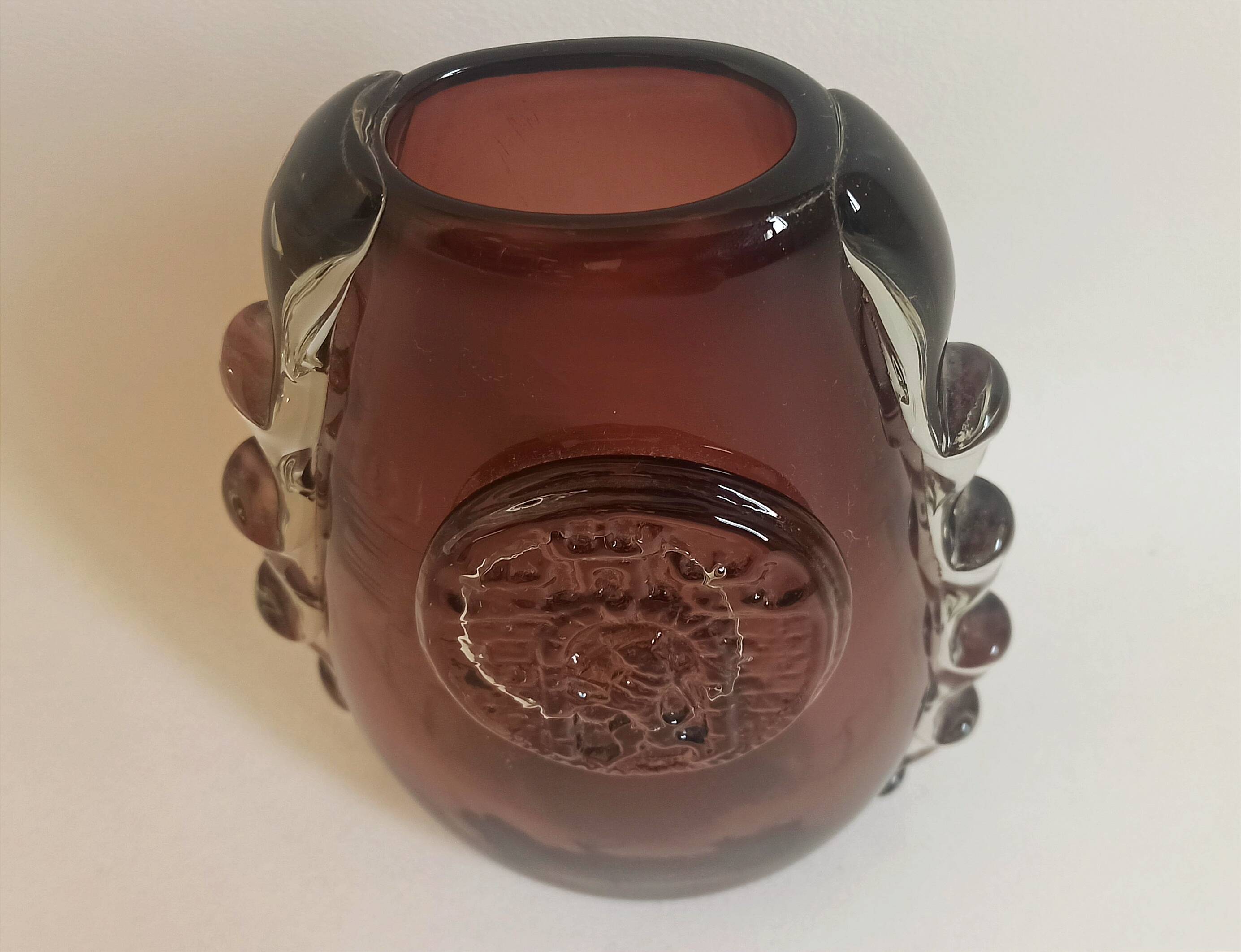 Murano crystal vase height 18.3 cm