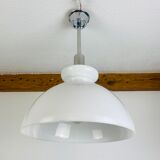 Bauhaus chrome and opaline pendant lamp