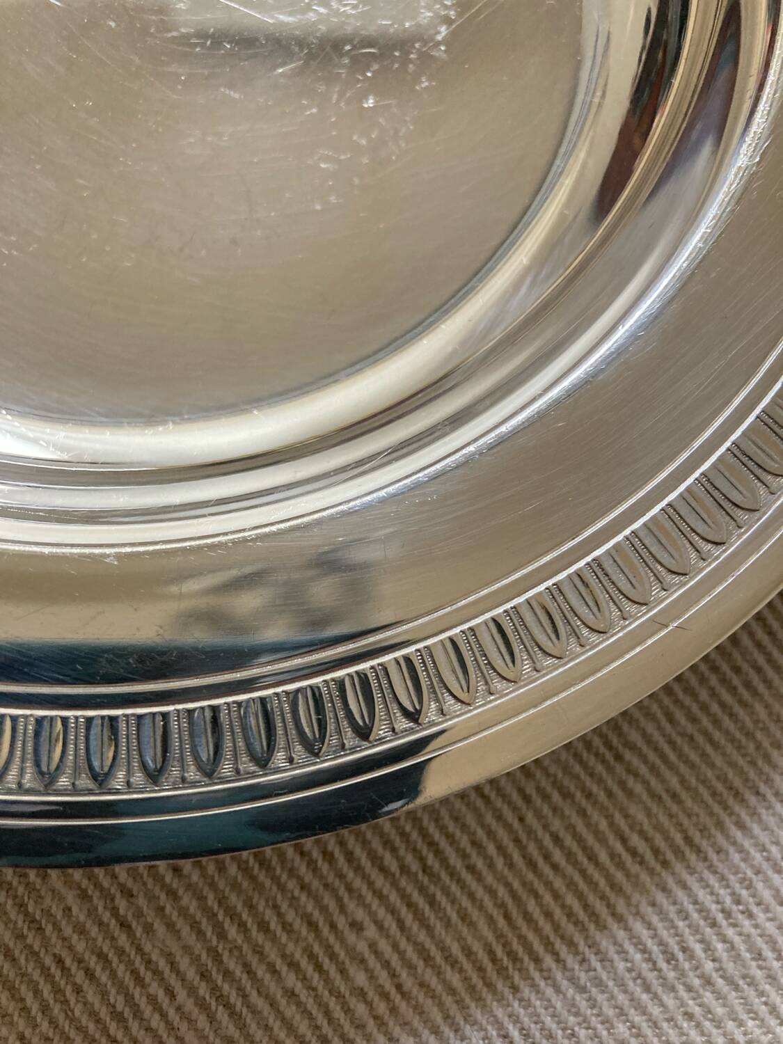Christofle silver metal carafe tray