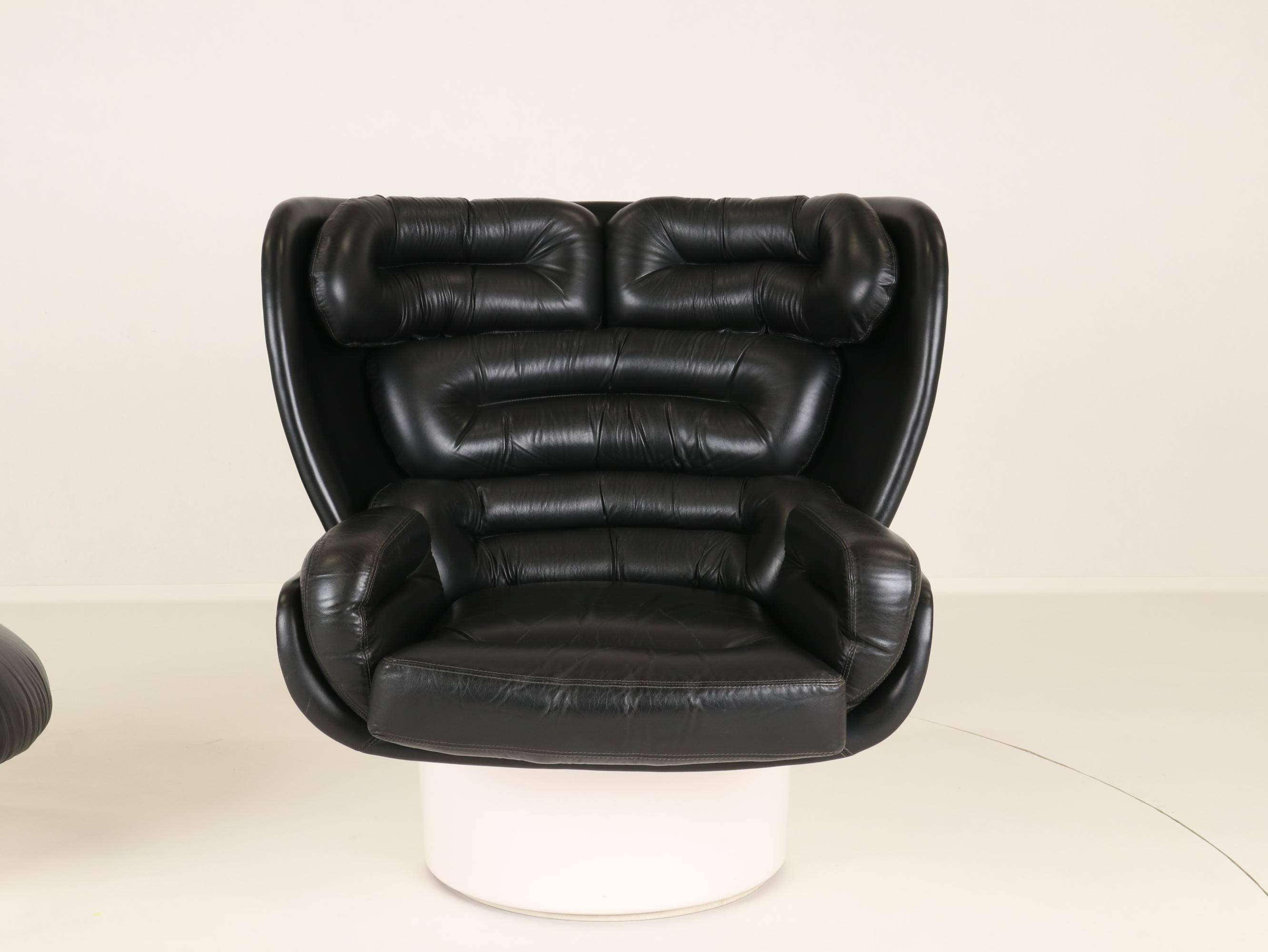 Elda Chair and Ottoman by Joe Colombo for Comfort, Italy, 1970s
