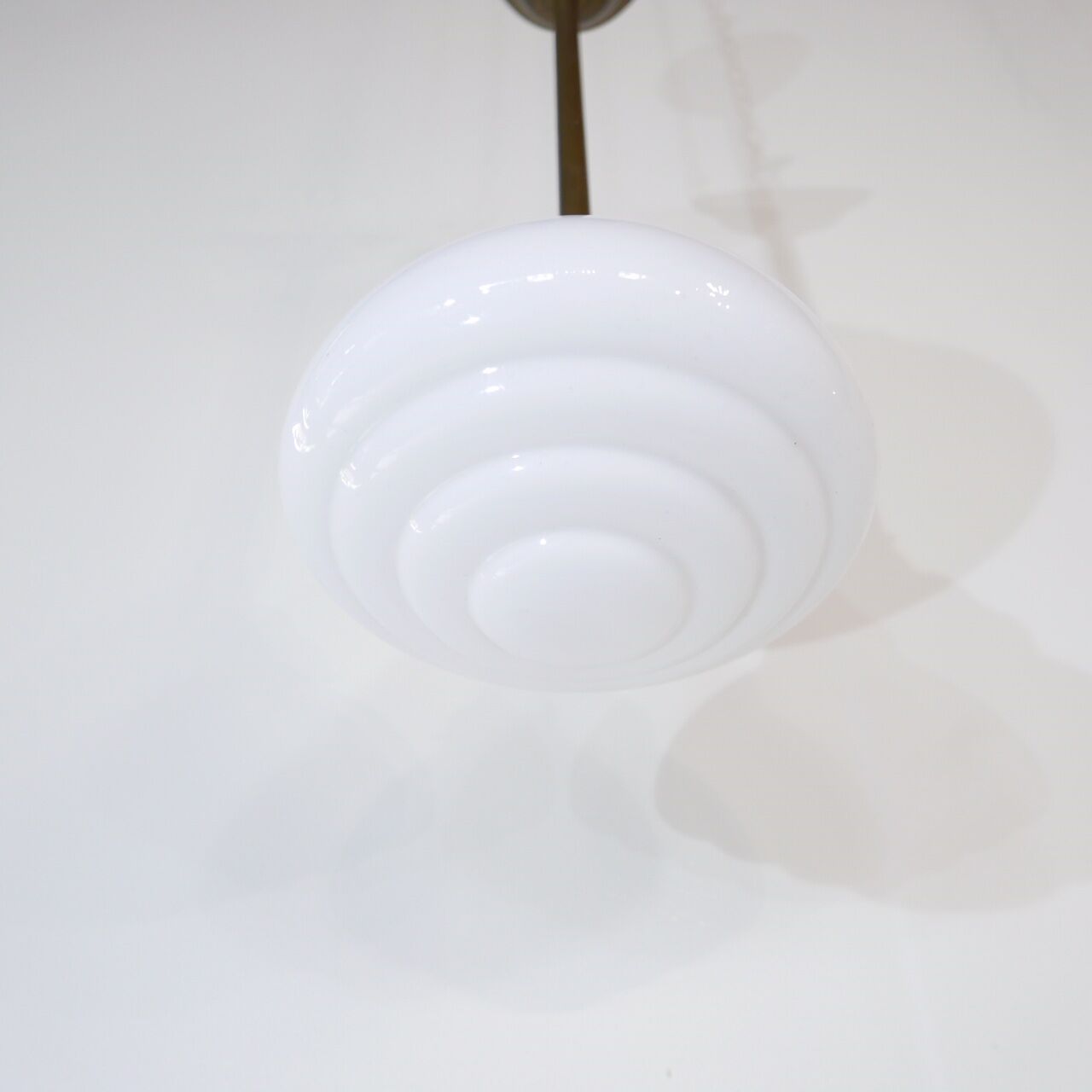 Vintage single opaline hanging lamp