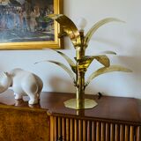 Lampe de sol table en laiton de palmier Bottega Gadda Italie, 1960