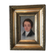 Oil on canvas mounted on panel "portrait of a young man" 19th century
