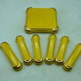 Vintage knife holder and bottle underside