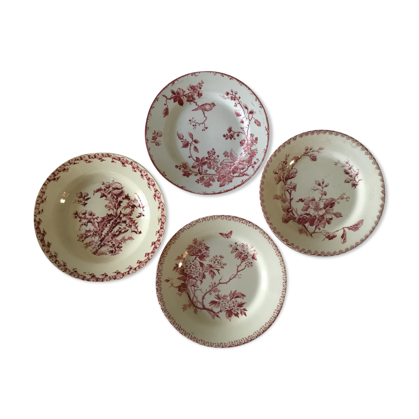 4 gien earthenware plates