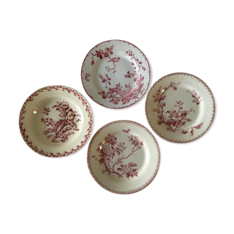 4 gien earthenware plates