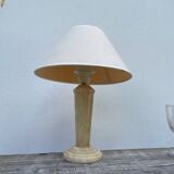 Beige alabaster art deco lamp