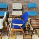 Set of 6 mismatched 1960s Scandinavian chairs