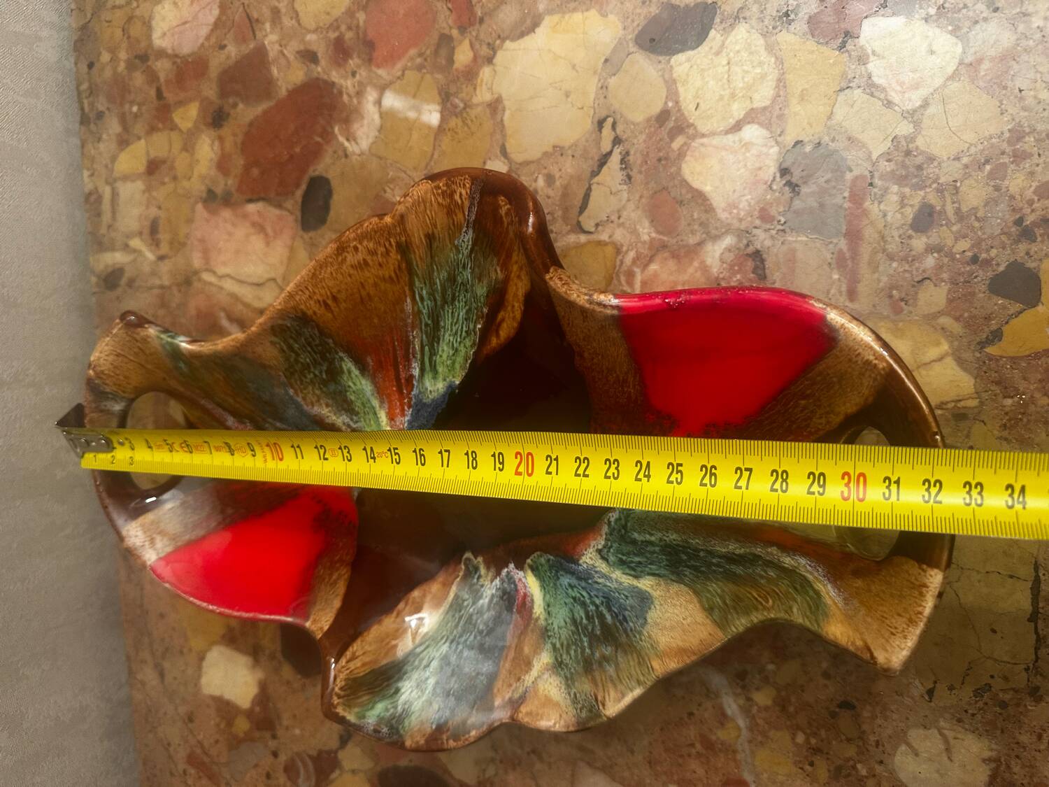 Vintage ceramic bowl / pocket bowl attributed to Vallauris.