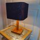Handcrafted olive wood lamp