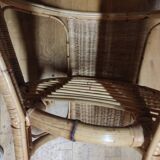 Vintage rattan coffee table