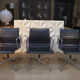 Vintage Leather Swivel Armchairs Ea108 by Charles and Ray Eames for Vitra