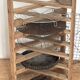 Old pastry board, wooden pie carrier,