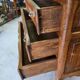 Commode 3 tiroirs arbalette Louis XV en noyer de 1960