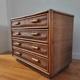 Rattan chest of drawers