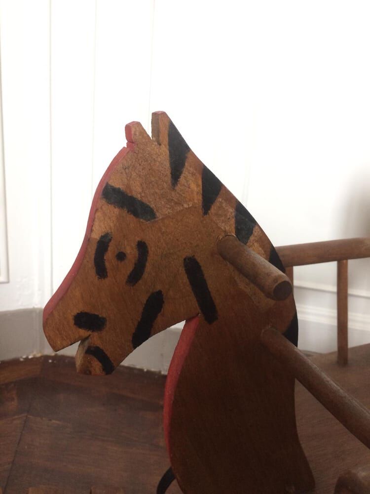 Wooden rocking horse circa 1950