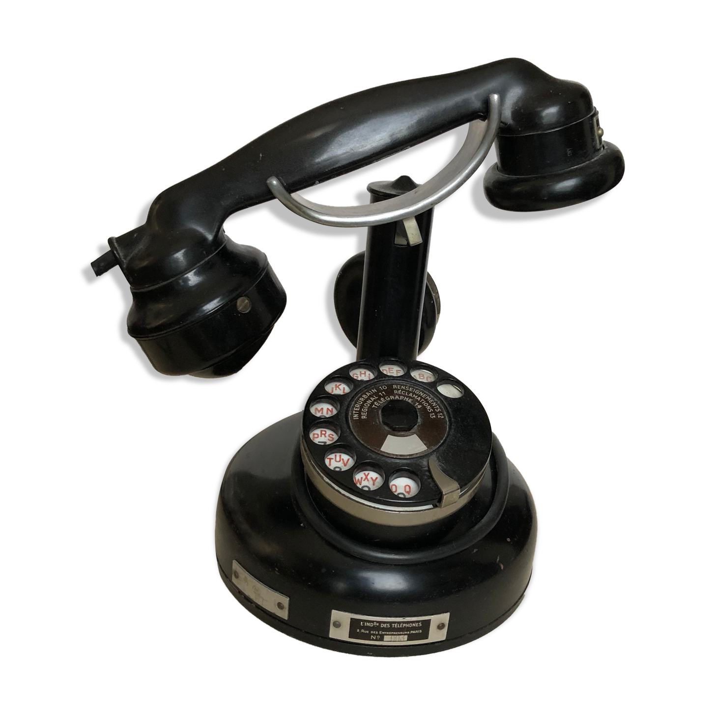 Old black Bakelite phone
