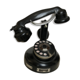 Old black Bakelite phone