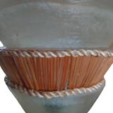 Lampadaire 3 globes en fer forgé et fibre de verre, Tarogo, 1980