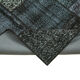 Hand-knotted oriental overdyed 171 cm x 240 cm black patchwork carpet