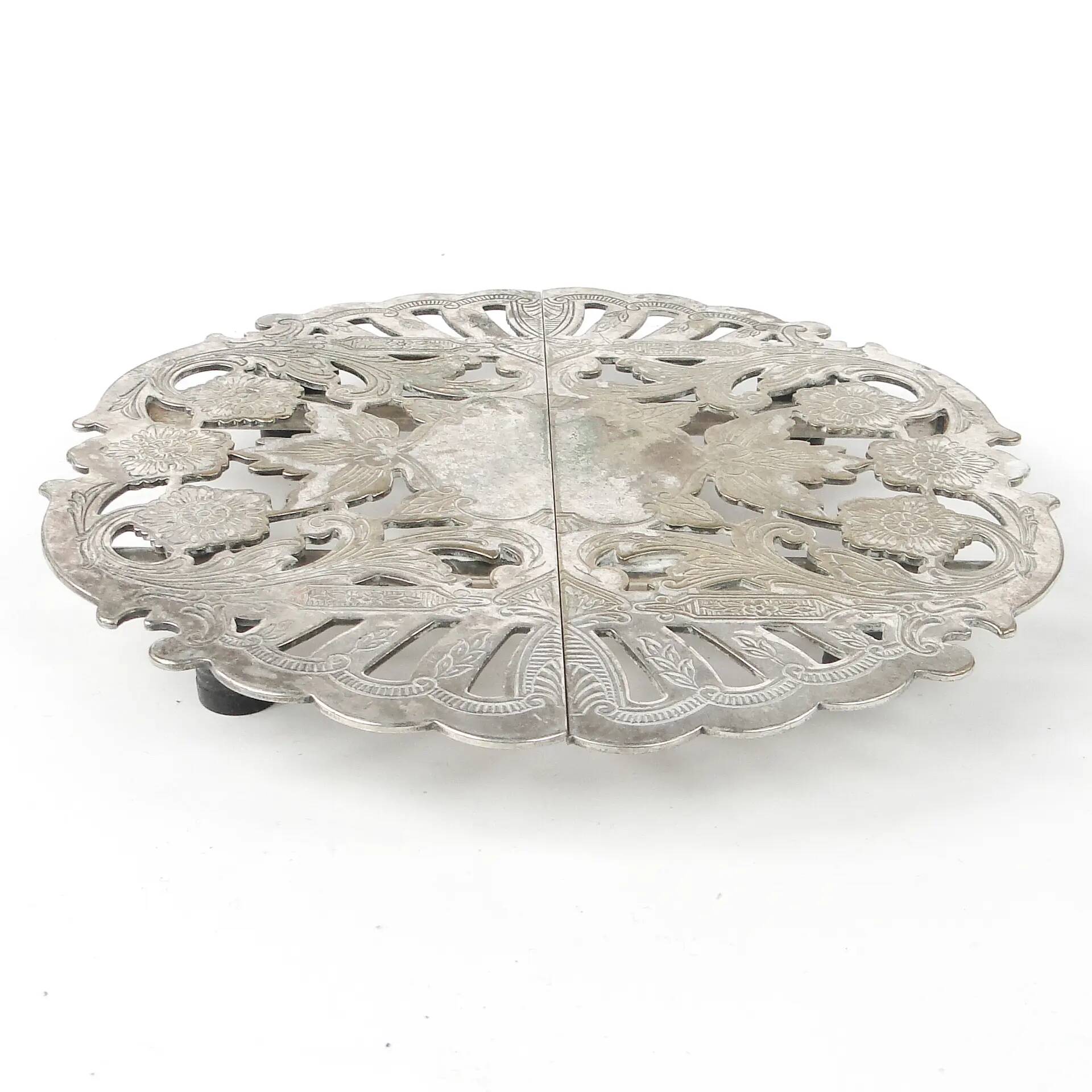 Rococo  tray, silver-plated brass, Denmark, 1960s