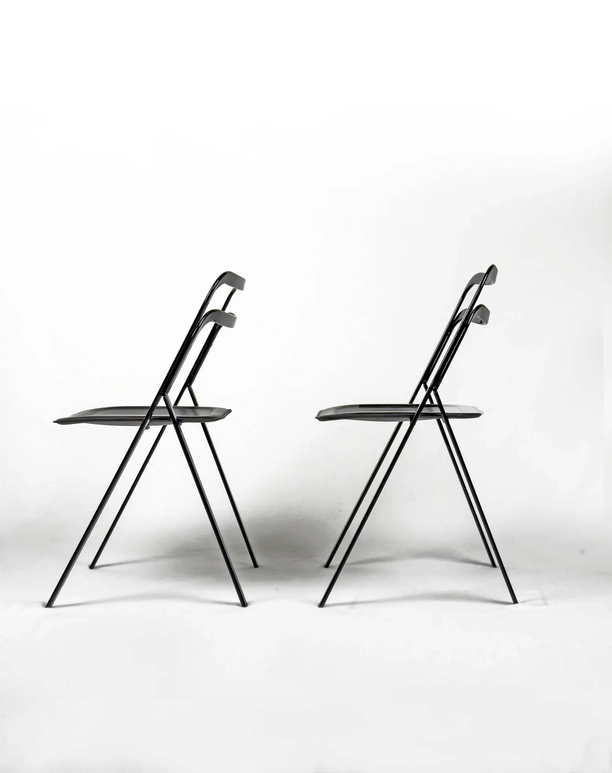 Lot de 4 chaises pliantes « Clio » de Giorgio Cattelan