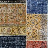 Tapis patchwork turc vintage vintage 250x167 cm laine large