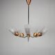 Glass and chrome chandelier Drukov Brno, Czechoslovakia, 1970s