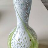 Ball vase/Blown glass. Smoked scroll patterns. Murano style. Height 30 cm