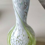 Ball vase/Blown glass. Smoked scroll patterns. Murano style. Height 30 cm