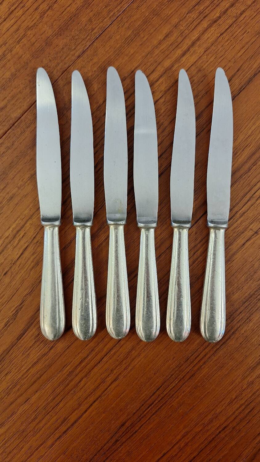 Set of 19th century Christofle silver plated knives