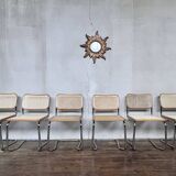 Series of 6 vintage Marcel Breuer style chairs