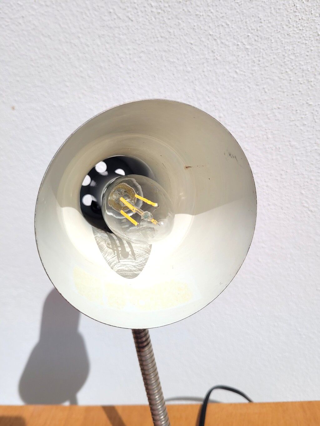 Revised 1970s orange vintage adjustable lamp