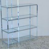 Etagère bibliothèque Vitra modulable chrome et verre