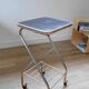 Tablette de style industriel en acier et plateau bois