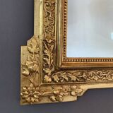 Miroir Doré En Bois Sculpté Style Louis XVI, XIXe Siècle