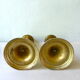 Pair of candlesticks yellow brass fluted barrels