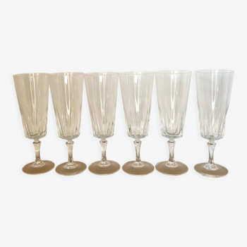 Set of champagne flutes model Versailles Cristal d'arques