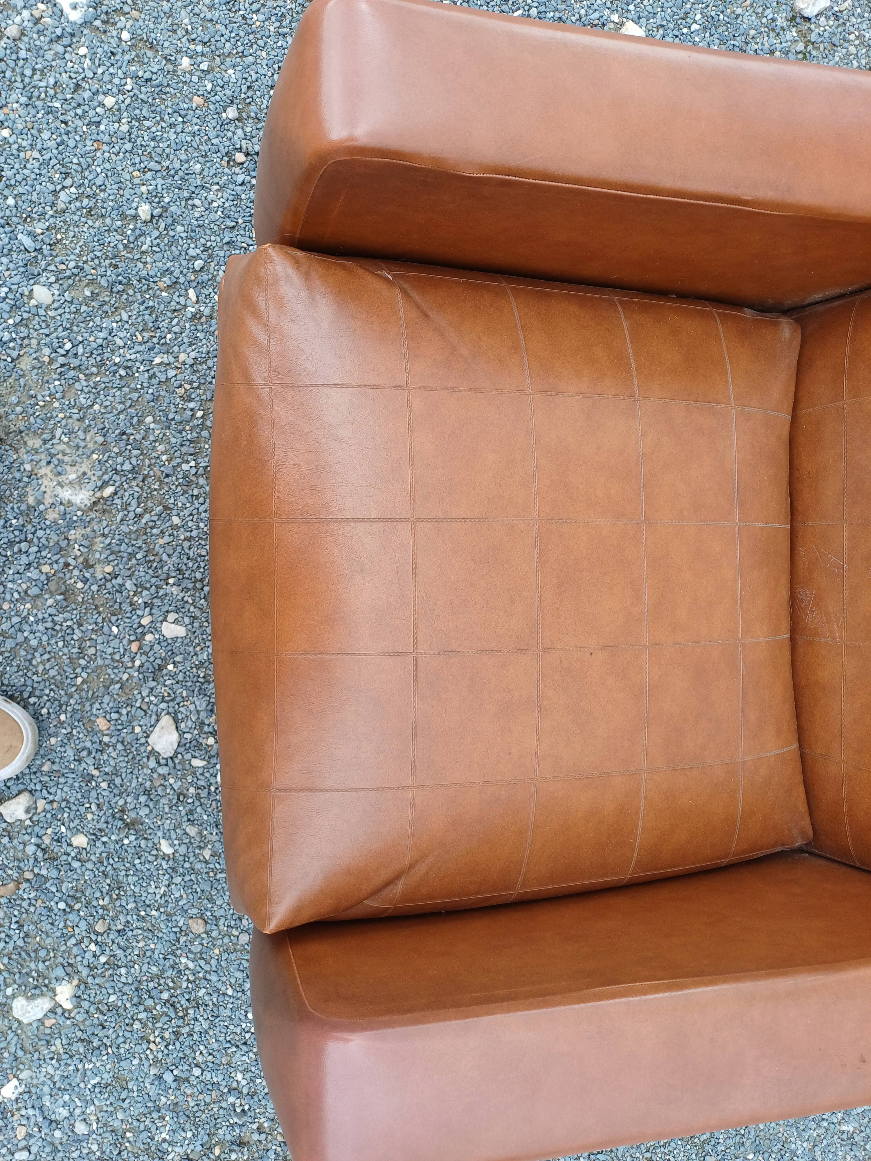 Vintage 50s/60s Brown Skai Armchair