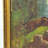 Set Of 2 Paintings, Paint On Paper, By M. Hrušovská, Czechoslovakia 1950s