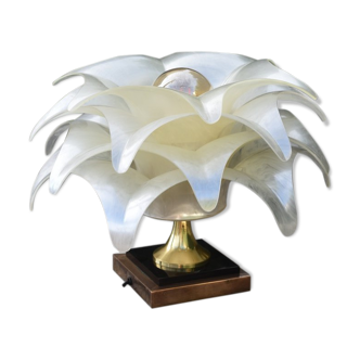 Maison Rougier vintage palm-shaped lamp from the 1970s to 1980s