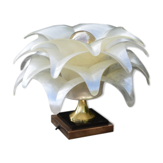 Lampe à poser forme palmier Maison Rougier vintage des années  1970 1980