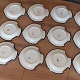 Saint Jean de Bretagne / Service à poissons 13 pièces décor main